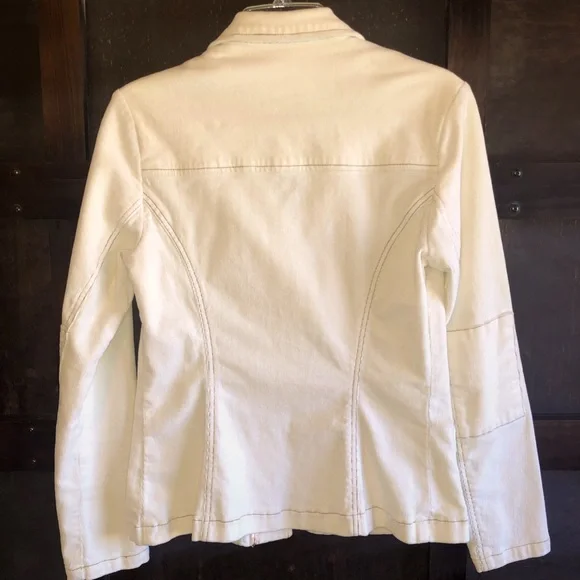 VTG Corduroy! Z. CAVARICCI White Jacket Blazer Coat Women’s Small - Picture 9 of 10